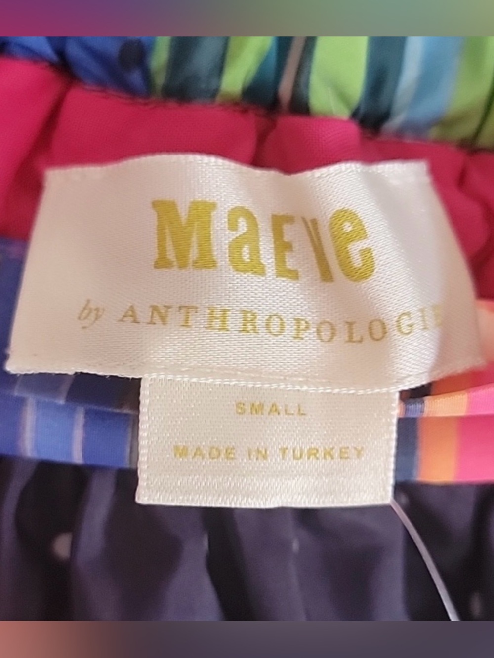 Anthropologie Maeve Patchwork Maxi Skirt NWT Small Colorblock Plaid Boho Pockets - Picture 9 of 13